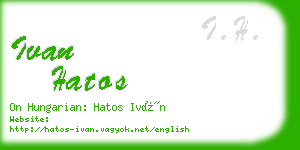 ivan hatos business card